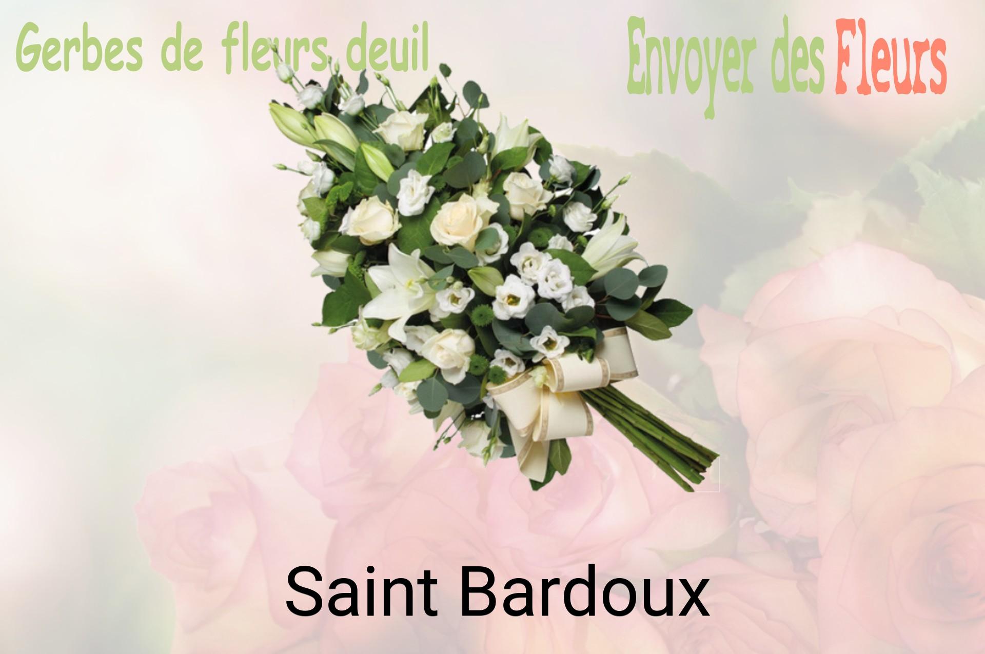 Gerbe de fleurs de deuil livrée à Saint-Bardoux